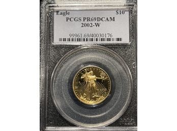2002-W $10 Eagle PCGS PR69DCAM