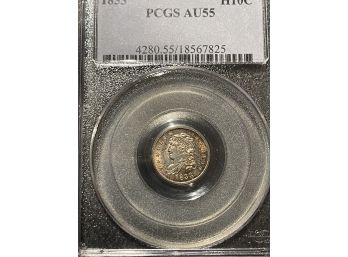 1833 Silver Capped Bust Half Dime PCGS AU55