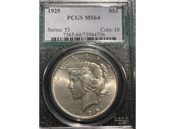 1925 Silver Dollar PCGS MS64
