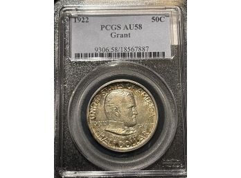 1922 Grant Commemorative Half Dollar PCGS AU58