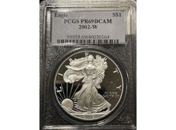 2002-W Silver Dollar Eagle PCGS PR69DCAM