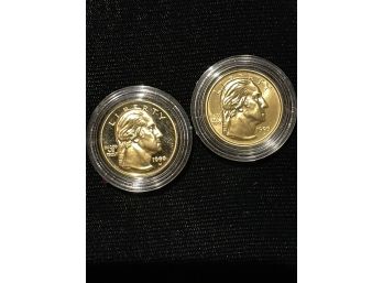 George Washington Commemorative Proof And Uncirculated Gold $5 Set (1999)