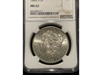 1885-S Silver Dollar NGC MS62