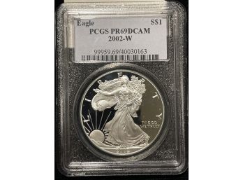 2002-W Silver Dollar Eagle PCGS PR69DCAM