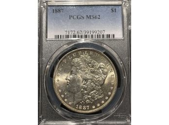 1887 Silver Dollar PCGS MS62