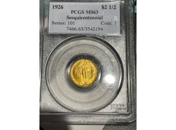 1926 MS63 $2.50 Gold Sesquicentennial