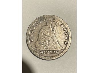 1873-S Arrows Liberty Seated Quarter
