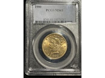 1900 PCGS MS61 Ten Dollar Liberty Gold Piece