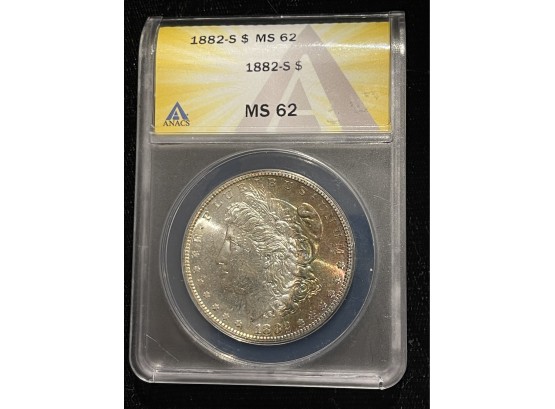 1882-S ANACS MS62 Morgan Silver Dollar