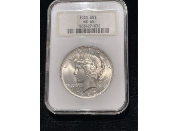 1923 NGC MS65 Peace Dollar