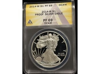 2014-W ANACS Proof 69 DCAM Silver Eagle