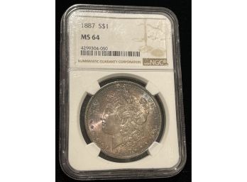 1887 NGC MS64 Morgan Silver Dollar