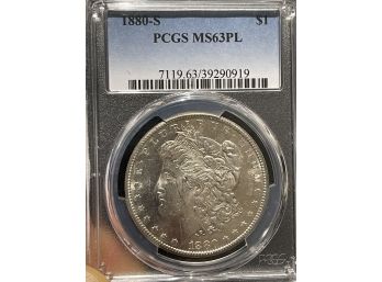 1880-S PCGS MS63PL Morgan Silver Dollar