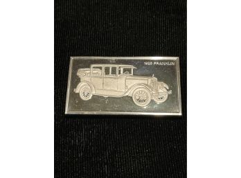 1925 Franklin 1000 Grains Sterling Silver Bar