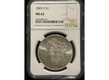 1885-S NGC MS62 Morgan Silver Dollar