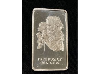 5000 Grains Sterling Silver - Freedom Of Religion