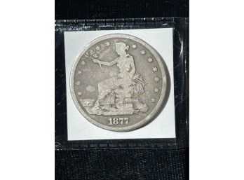 1877-S TRADE Dollar USA Worn