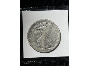 1916 Walking Liberty Half Dollar Front Cleaned