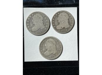 Three Bust Dimes (1825, 1834, 1836)