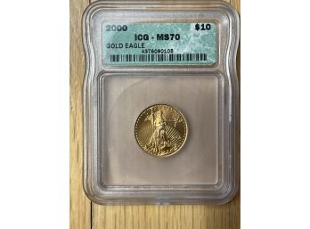 2000 IGC MS70 Ten Dollar Gold Eagle
