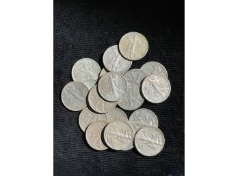 $10 Face Silver Walking Liberty Half Dollars