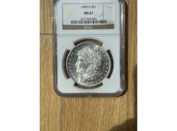 1890-S NGC MS61 Morgan Silver Dollar