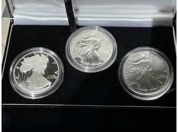 Three Coins - American Eagle 20th Anniversary Silver Coin Set