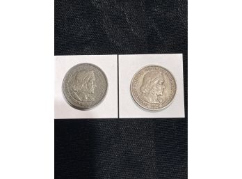 Two Columbian Commemorative 1892 And 1893 Half Dollars
