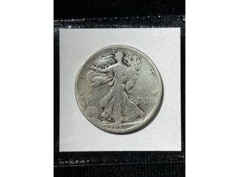 1921-S Walking Liberty Half Dollar Front Cleaned