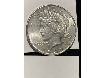 1934 Silver Peace Dollar Nice