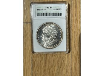 1881-S ANACS MS64 Morgan Silver Dollar