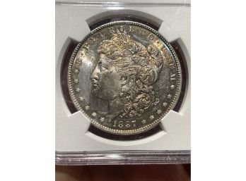 1887 NGC MS64 Morgan Silver Dollar Beauty