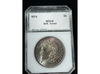 1896 PCI MS64 Toned Morgan Silver Dollar