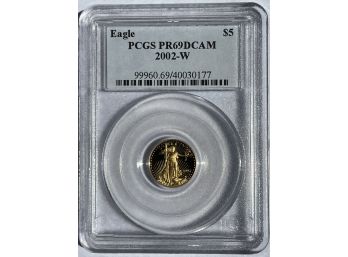 2002-W $5 Gold Eagle Proof MS69 DCAM PCGS