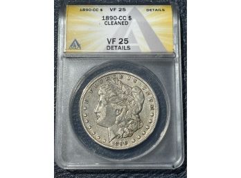 1890-CC Silver Dollar VF25 Cleaned