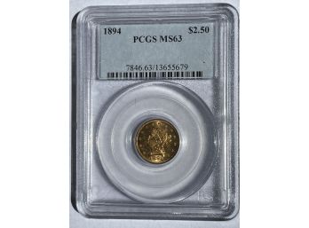 1894 $2.50 Gold Liberty MS63 PCGS