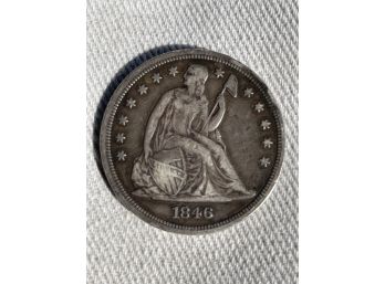 1846 Liberty Seated Dollar - Nice Type Coin
