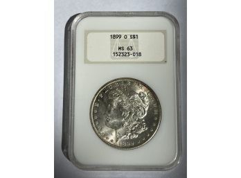 1899-O Morgan Silver Dollar 'Beauty' MS63 NGC