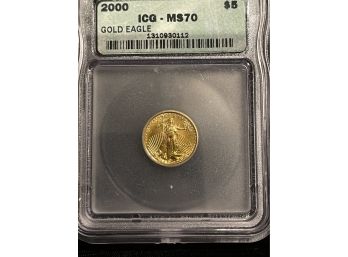 2000 $5. Gold Eagle IGC MS70