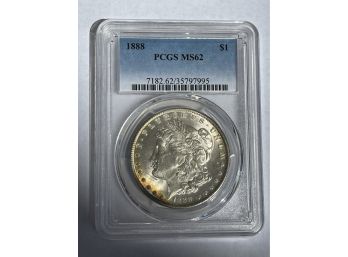 1888 Morgan Silver Dollar MS62 PCGS