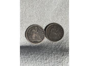 1838 And 1853 Arrows Liberty Seated Dimes