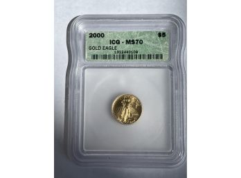 2000 $5 Gold Eagle MS70 IGC
