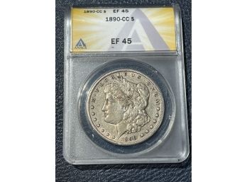 1890-CC Silver Dollar EF45