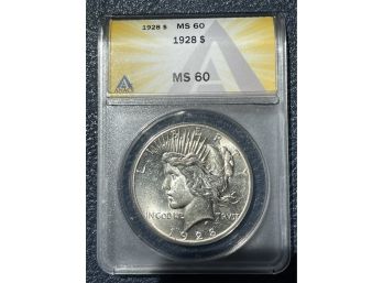1928 Silver Dollar MS60