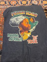 Vintage T Shirt Peter Tosh 1983 Give Thanks To Mother Africa's Size Large