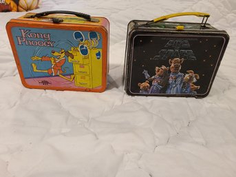 2 Retro Thermos Lunch Boxes Pigs In Space And Kong Phoney