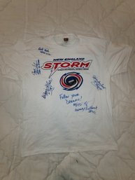 New England Storm Women's Professional Football League Signed By Various Players Very Rare Men's Large