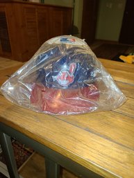 Amazing Vintage But Brand New 1970 Cleveland Indians Souvenir  Helmet. Still In Sealed Plastic 53 Years Old