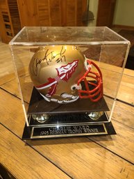 Autographed  Charlie Ward 1993 Heisman Trophy Winner Signed Mini Helmet With Case And Plaque