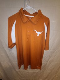 Retro But New Texas Longhorns Golf Shirt By Russell Athletics